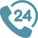 Изображение телефона и 24 часа